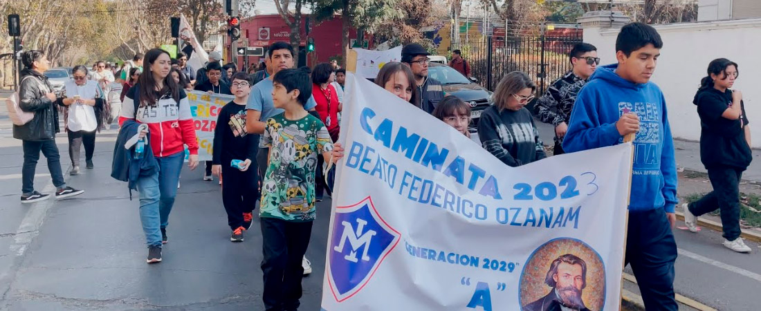 peregrinacion colegio manuel jose irarrazaval fundación san vicente de paul chile santuario beato federico ozanam